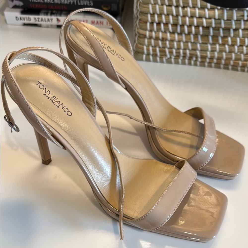 Tony Bianco Beige Strappy Heels 7.5